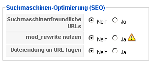 Joomla SEO einstellen