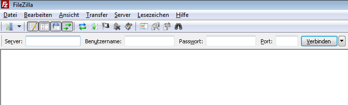 FileZilla - direkte Anmeldung