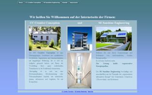 Homepage CC - Creative Conception und SE Sunshine Enginneering